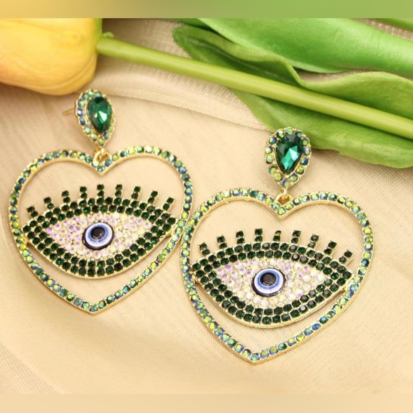 Evil Eye Earrings - Picture 3 of 8